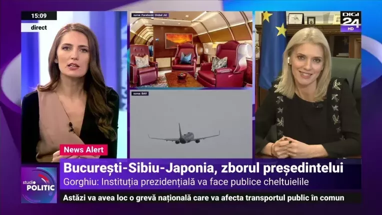 Alina Gorghiu: Niciun presedinte nu merge cu avion de linie in Japonia
