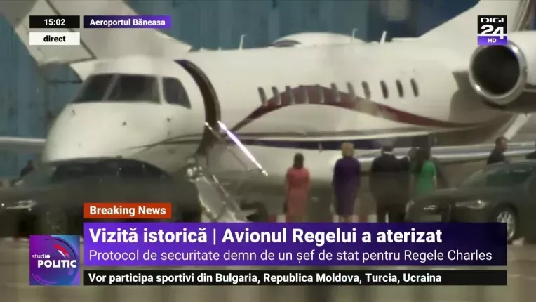 Regele Charles a fost primit de Klaus Iohannis la Palatul Cotroceni