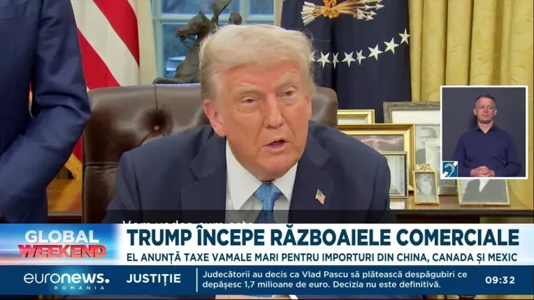 SUA introduce taxe vamale pentru Mexic, Canada si China. Posibil si pentru UE, anunta Trump